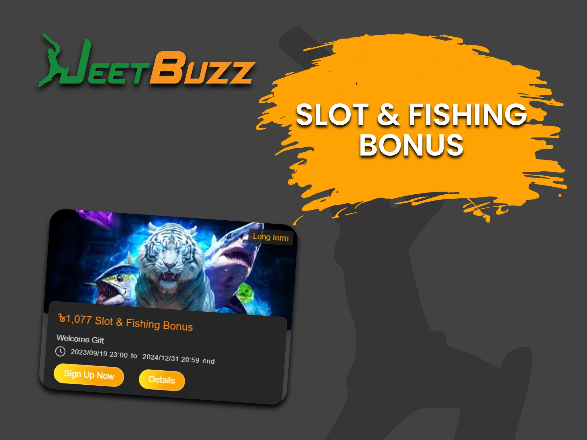 JeetBuzz gives bonus for fishing and slots.