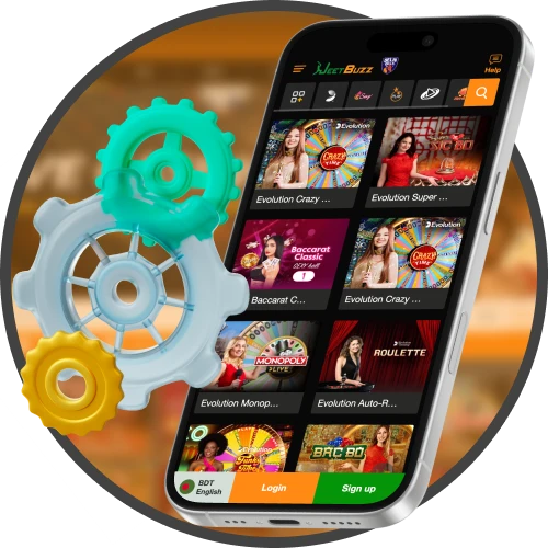 The JeetBuzz app offers a wide range of functionality.