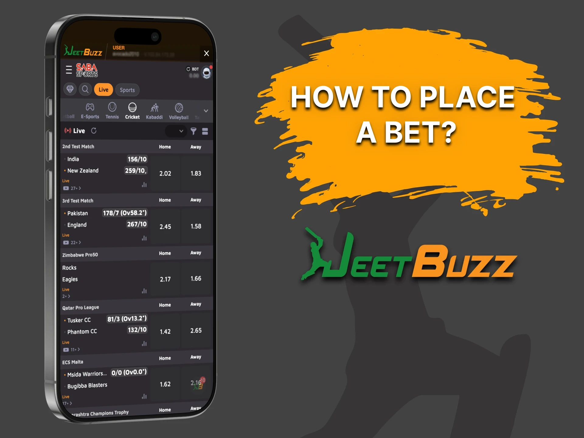 Making bets in the JeetBuzz app is quick.