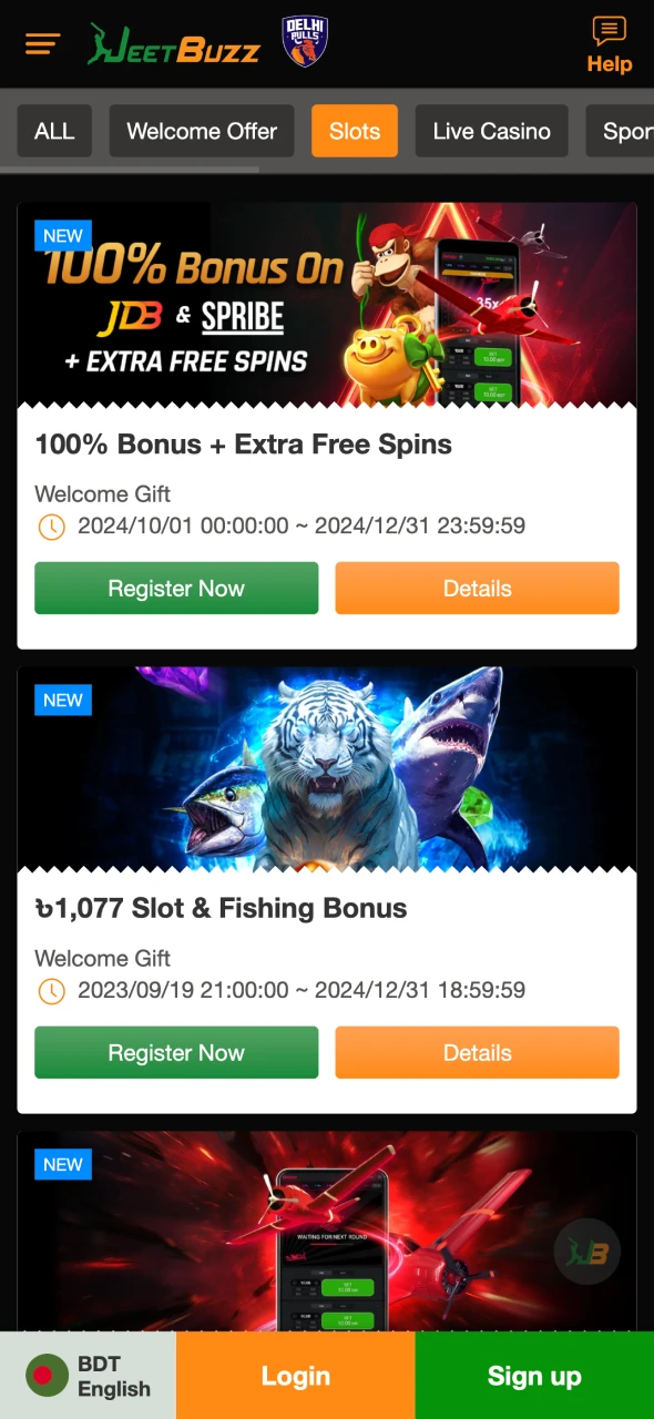 Get bonuses at JeetBuzz app.