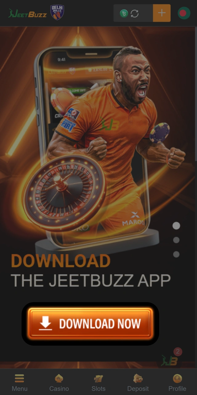 Visit the official download page and hit the button to start the JeetBuzz app download.