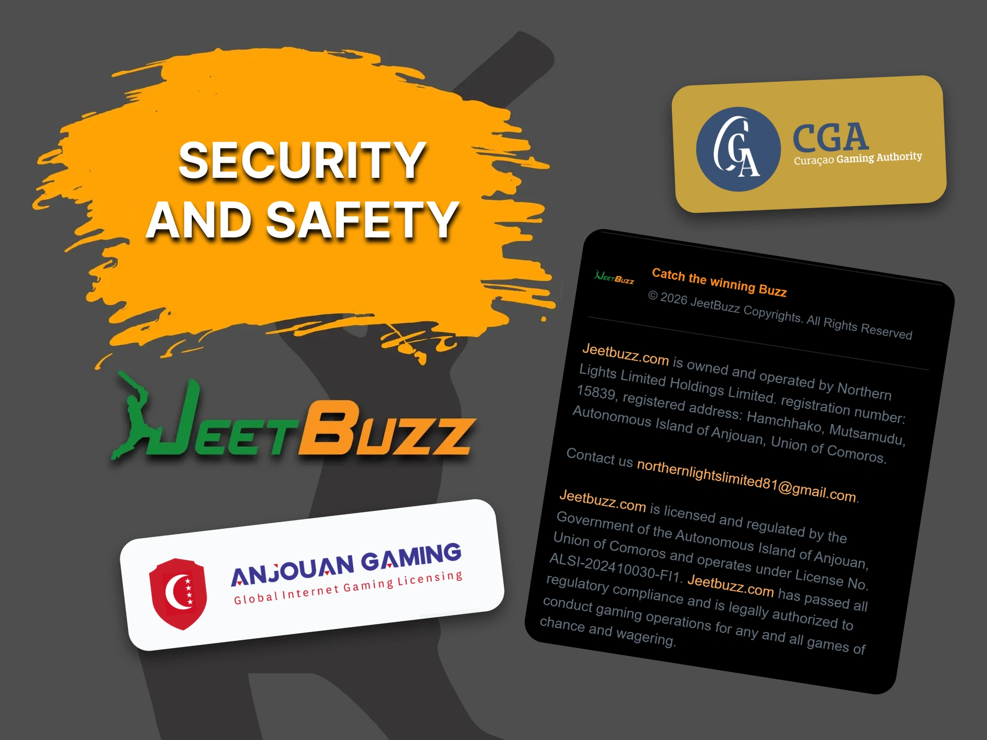 Verify the security credentials including the official licenses ensuring safety at JeetBuzz.